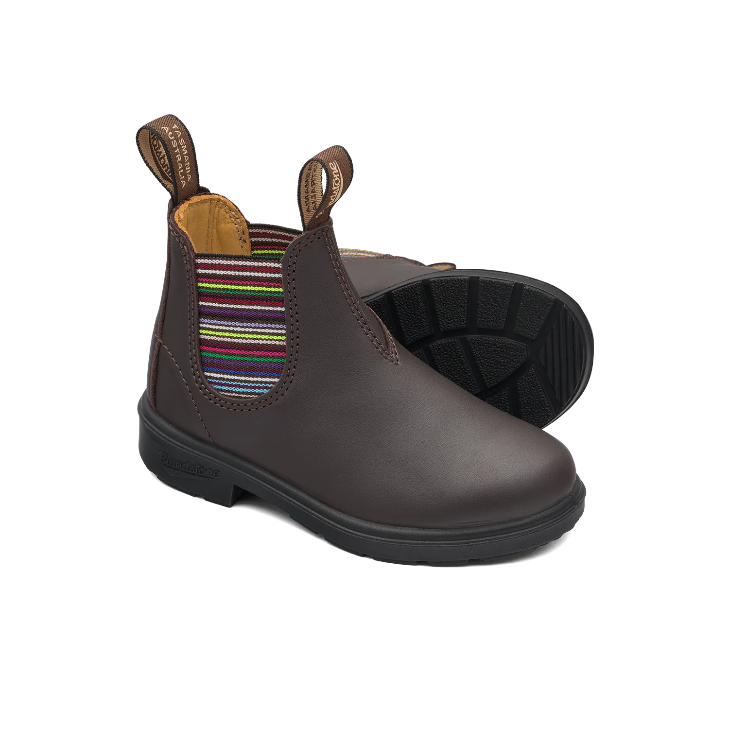 Blundstone 1413 - Kids Brown Striped Elastic - Image 3