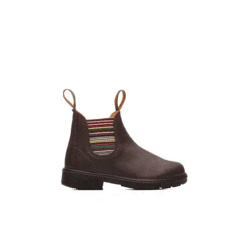 Blundstone 1413 - Kids Brown Striped Elastic - Image 5
