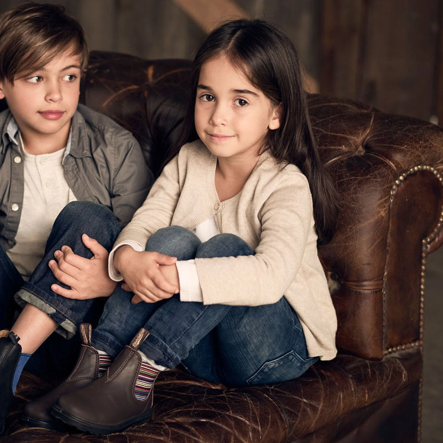 Blundstone 1413 - Kids Brown Striped Elastic - Image 6