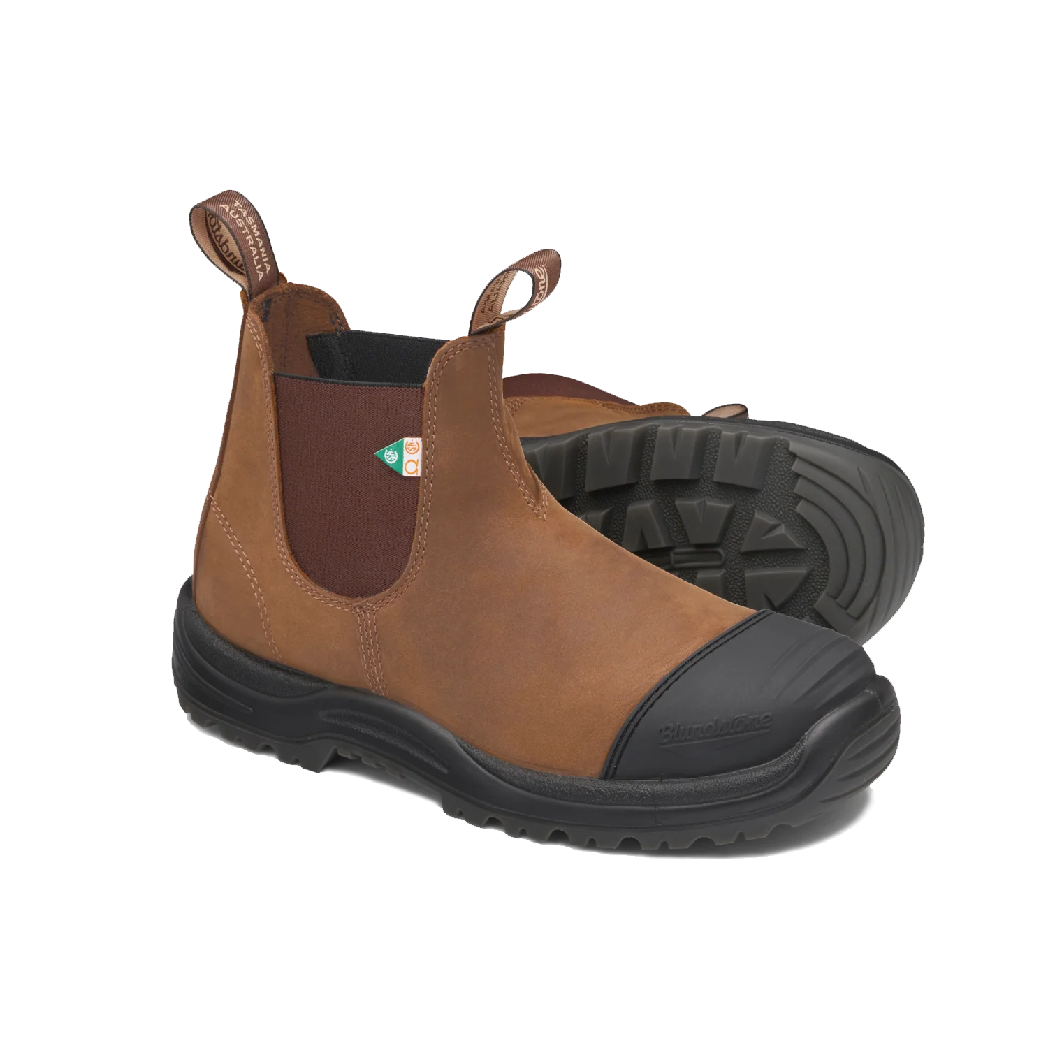 Blundstone 169 - Work & Safety Boot Rubber Toe Cap Saddle Brown - Image 3