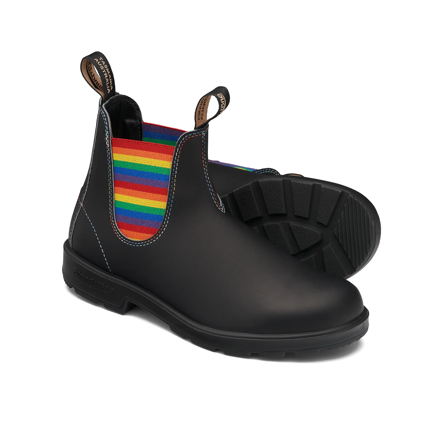 Blundstone 2105 - Originals Black with Rainbow Elastic and Contrast Stitching - Image 3
