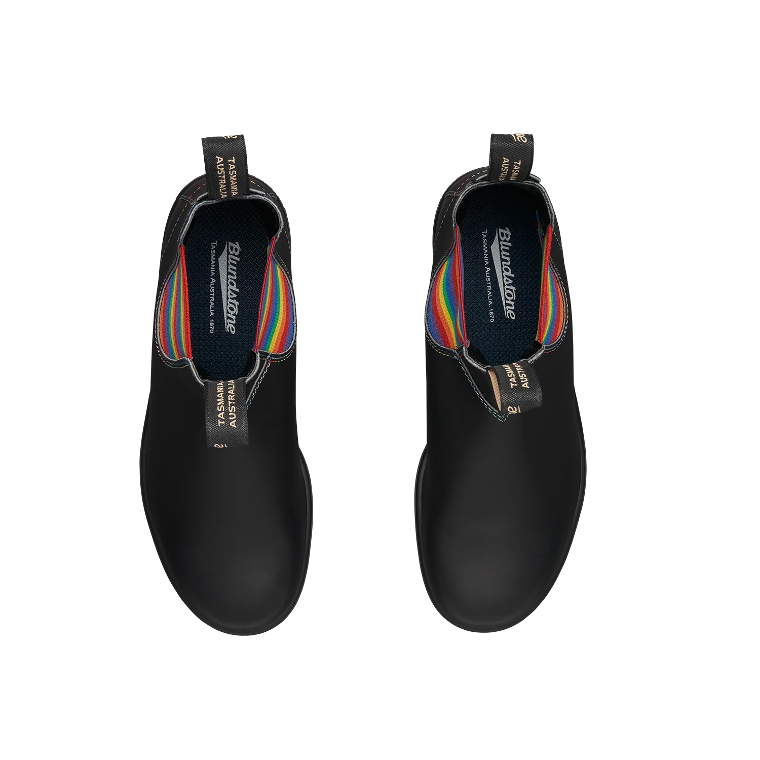 Blundstone 2105 - Originals Black with Rainbow Elastic and Contrast Stitching - Image 4