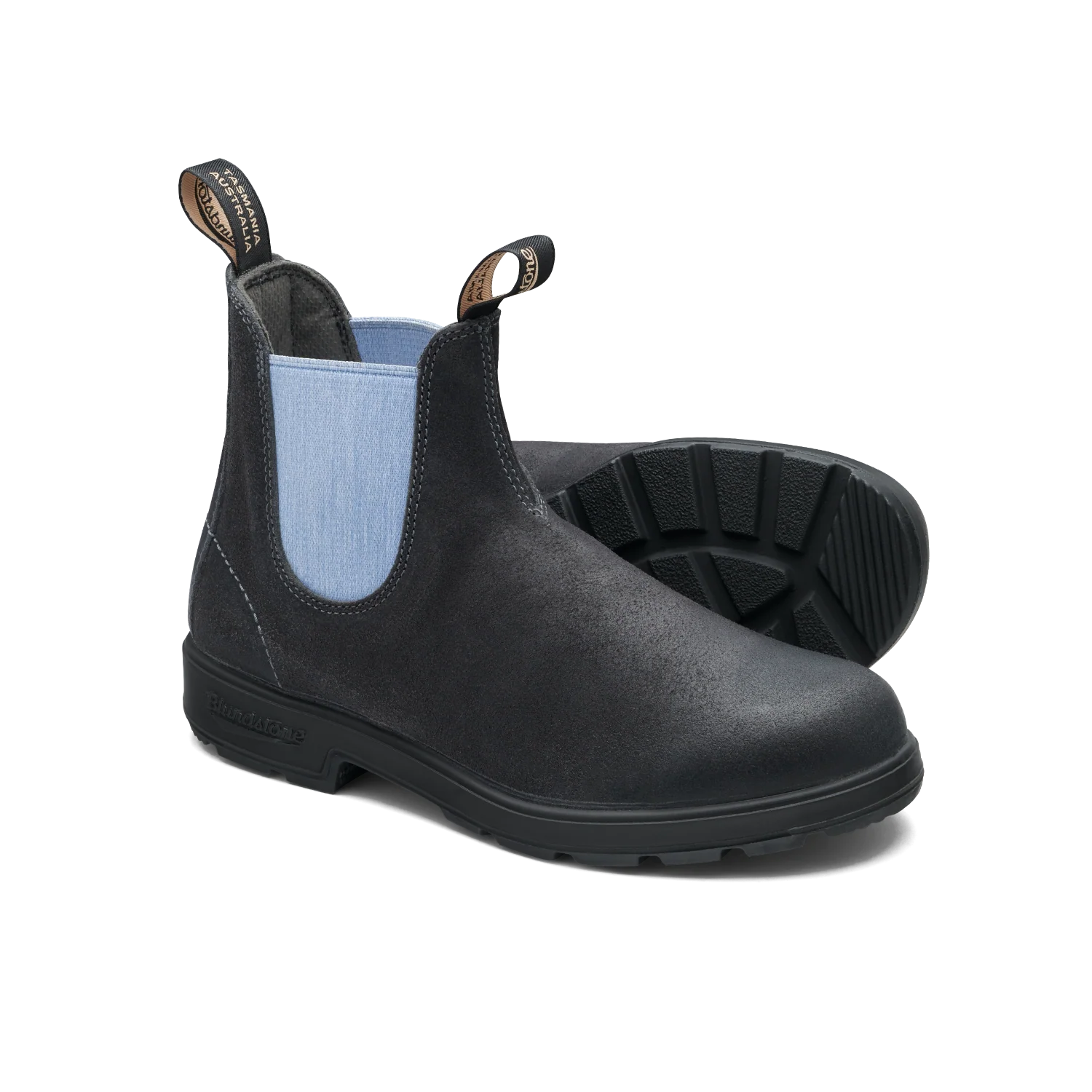 Blundstone 2209 - Originals Steel Grey Waxy Suede with Pale Denim Elastic - Image 3
