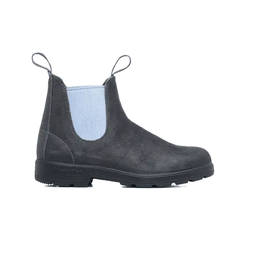 Blundstone 2209 - Originals Steel Grey Waxy Suede with Pale Denim Elastic - Image 4